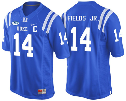 Male Duke Blue Devils Royal Bryon Fields Jr. NCAA Football Jersey