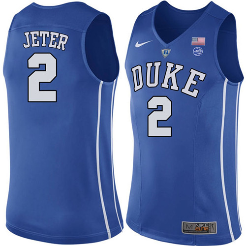 Male Duke Blue Devils Royal Chase Jeter College Basketball Performance Jersey