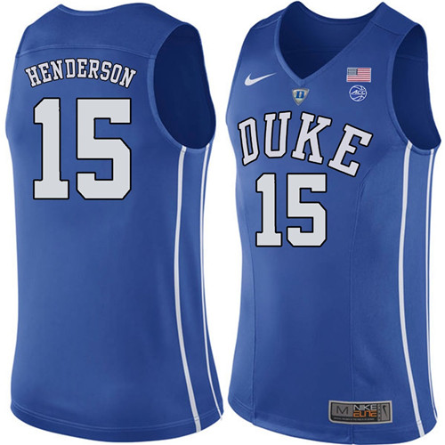 Male Duke Blue Devils Royal Gerald Henderson College Basketball Performance Jersey