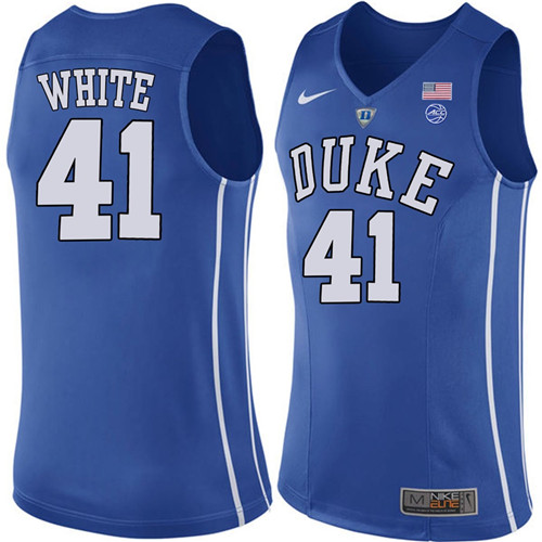 Male Duke Blue Devils Royal Jack White College Basketball Performance Jersey