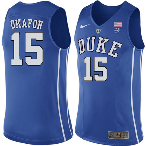 Male Duke Blue Devils Royal Jahlil Okafor College Basketball Performance Jersey