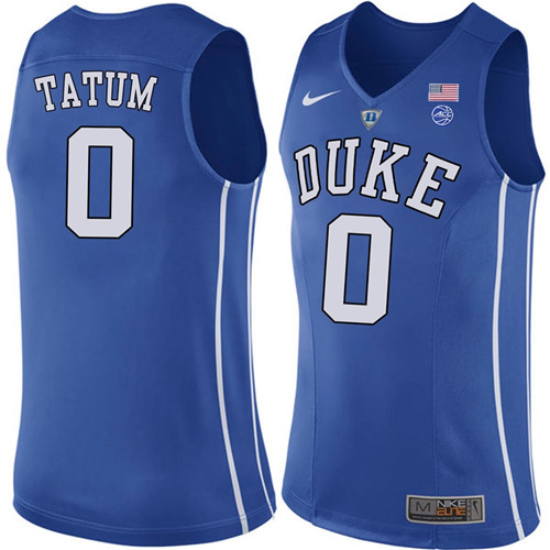 Male Duke Blue Devils Royal Jayson Tatum College Basketball Performance Jersey