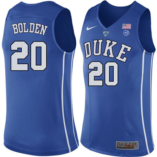 Male Duke Blue Devils Royal Marques Bolden College Basketball Performance Jersey