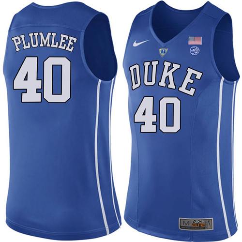 Male Duke Blue Devils Royal Marshall Plumlee College Basketball Performance Jersey