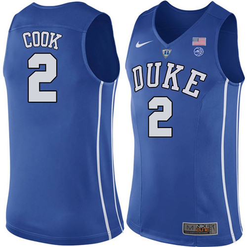 Male Duke Blue Devils Royal Quinn Cook College Basketball Performance Jersey