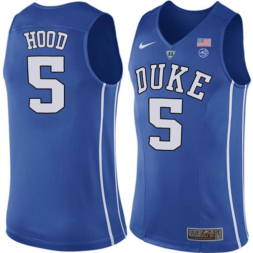 Male Duke Blue Devils Royal Rodney Hood College Basketball Performance Jersey