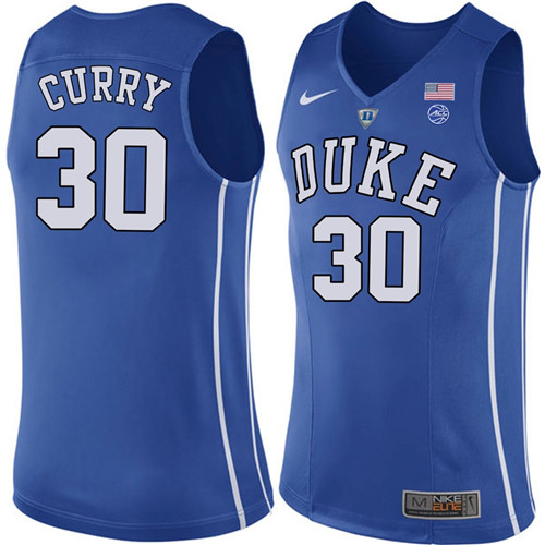 Male Duke Blue Devils Royal Seth Curry College Basketball Performance Jersey