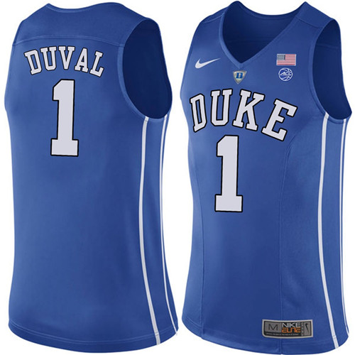 Male Duke Blue Devils Royal Trevon Duval College Basketball Performance Jersey