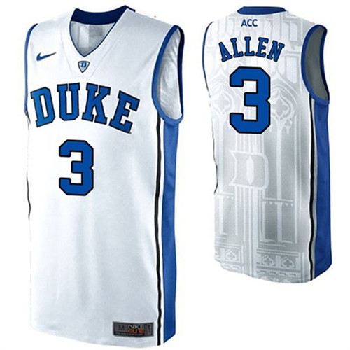 Male Duke Blue Devils White Grayson Allen College Basketball Jersey