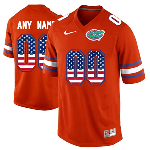 Male Florida Gators Orange Custom College Football Limited Jersey