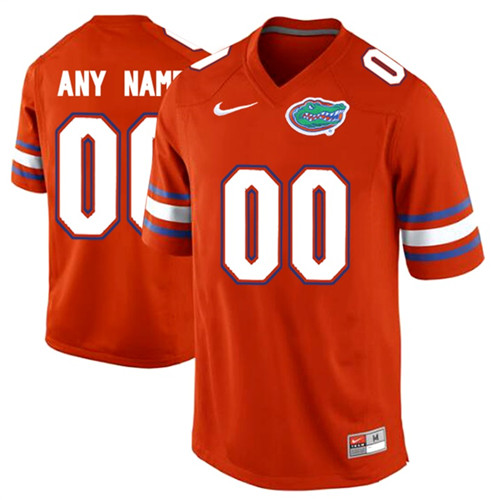 Male Florida Gators Orange Custom Jerseys