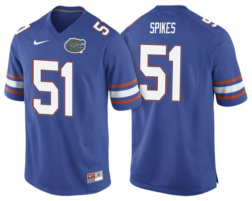 Male Florida Gators Royal Brandon Spikes NCAA Football Jersey
