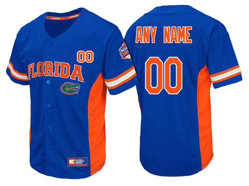 Male Florida Gators Royal Custom Baseball Jerseys