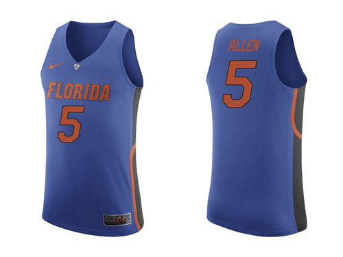 Male Florida Gators Royal KeVaughn Allen College Basketball Jersey