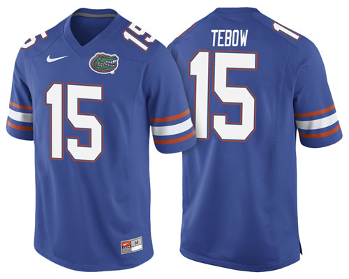 Male Florida Gators Royal Tim Tebow NCAA Football Jersey
