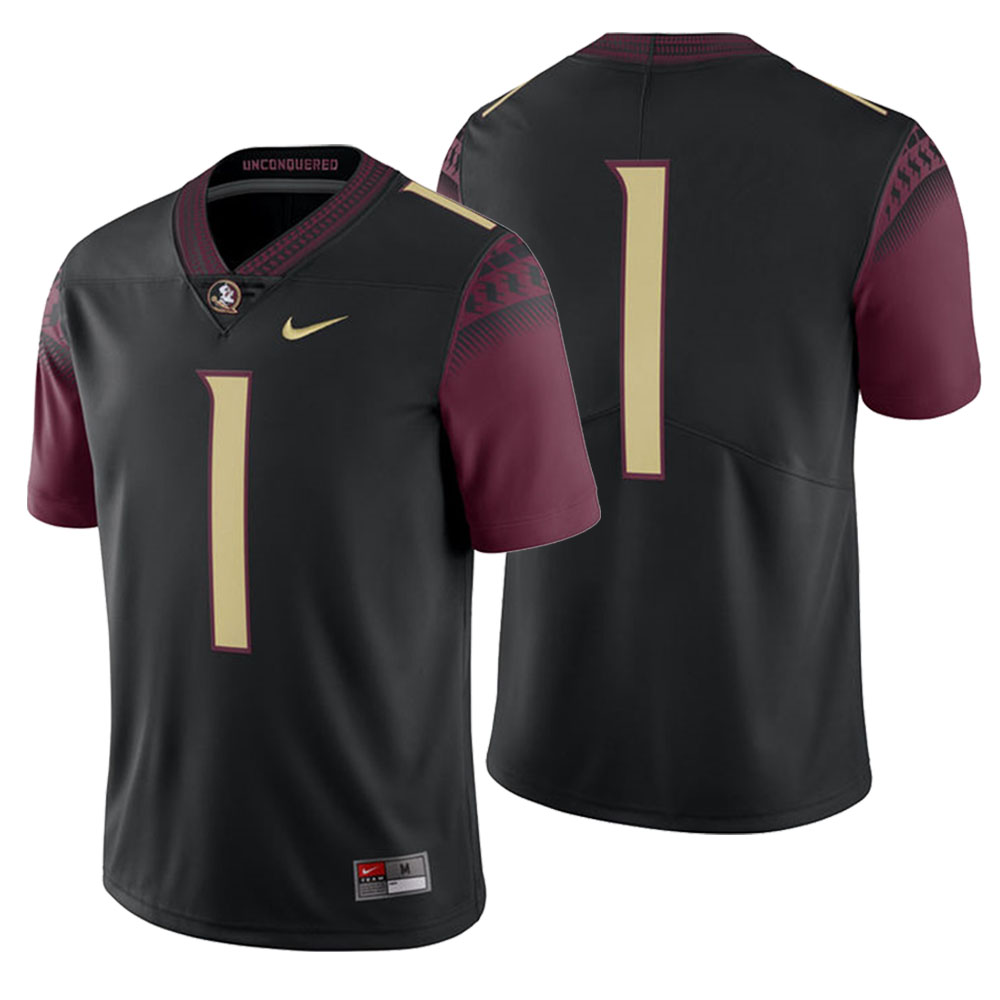 Male Florida State Seminoles Black College Football Game Jersey