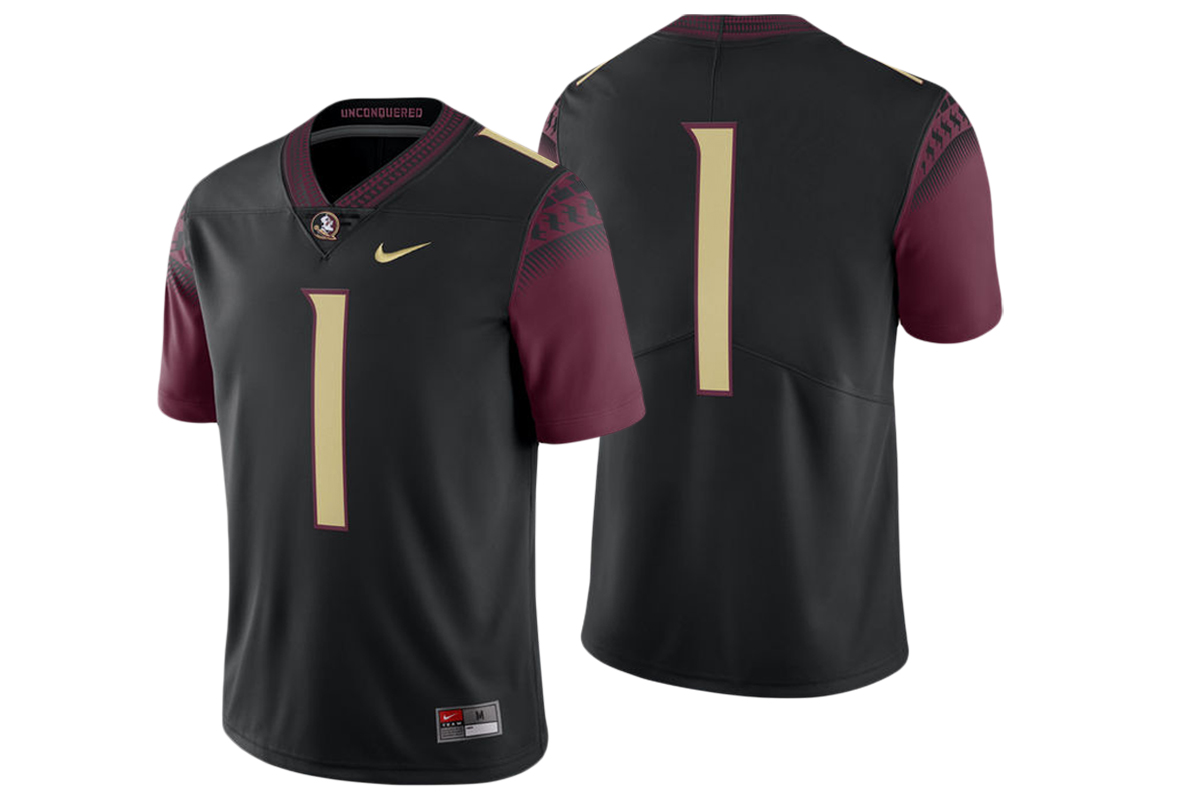 Male Florida State Seminoles Black College Football Game Performance Jersey