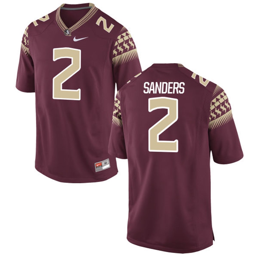 Male Florida State Seminoles Garnet Deion Sanders NCAA Alumni Football Game Jersey
