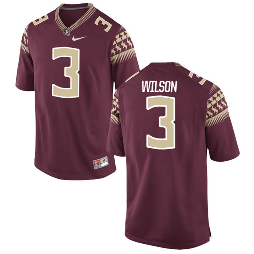Male Florida State Seminoles Garnet Jesus Wilson NCAA Alumni Football Game Jersey