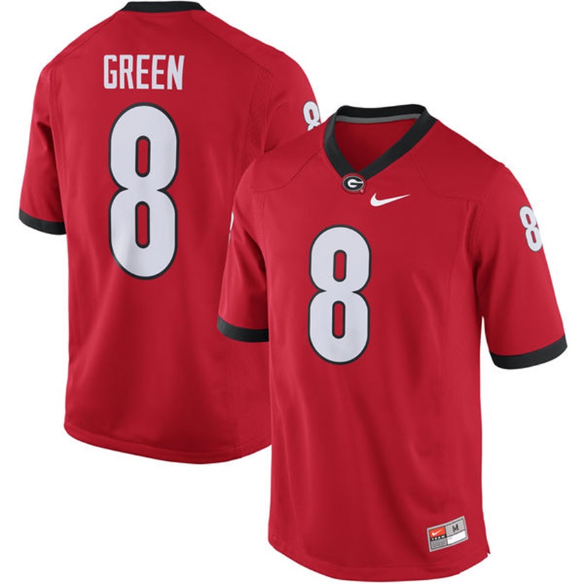 Male Georgia Bulldogs Red A.J. Green NCAA Alumni Football Game Jersey