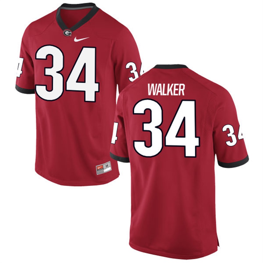 Male Georgia Bulldogs Red Herchel Walker NCAA Alumni Football Game Jersey
