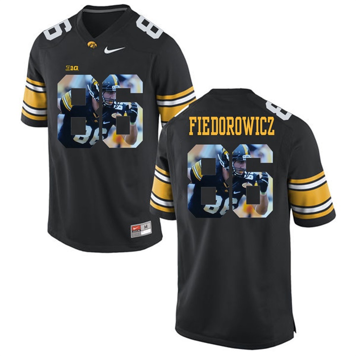 Male Iowa Hawkeyes Black C.J. Fiedorowicz College Football Jersey
