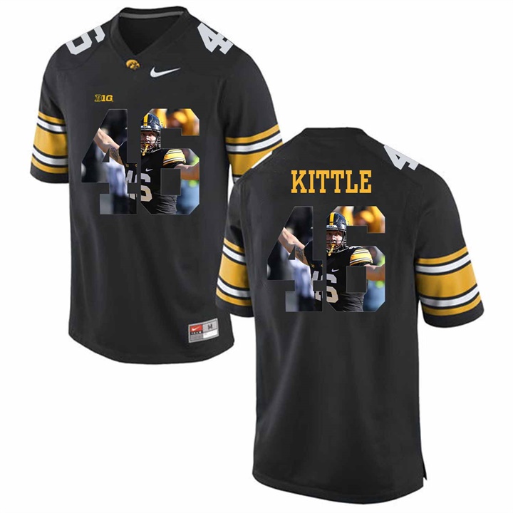 Male Iowa Hawkeyes Black George Kittle College Football Jersey