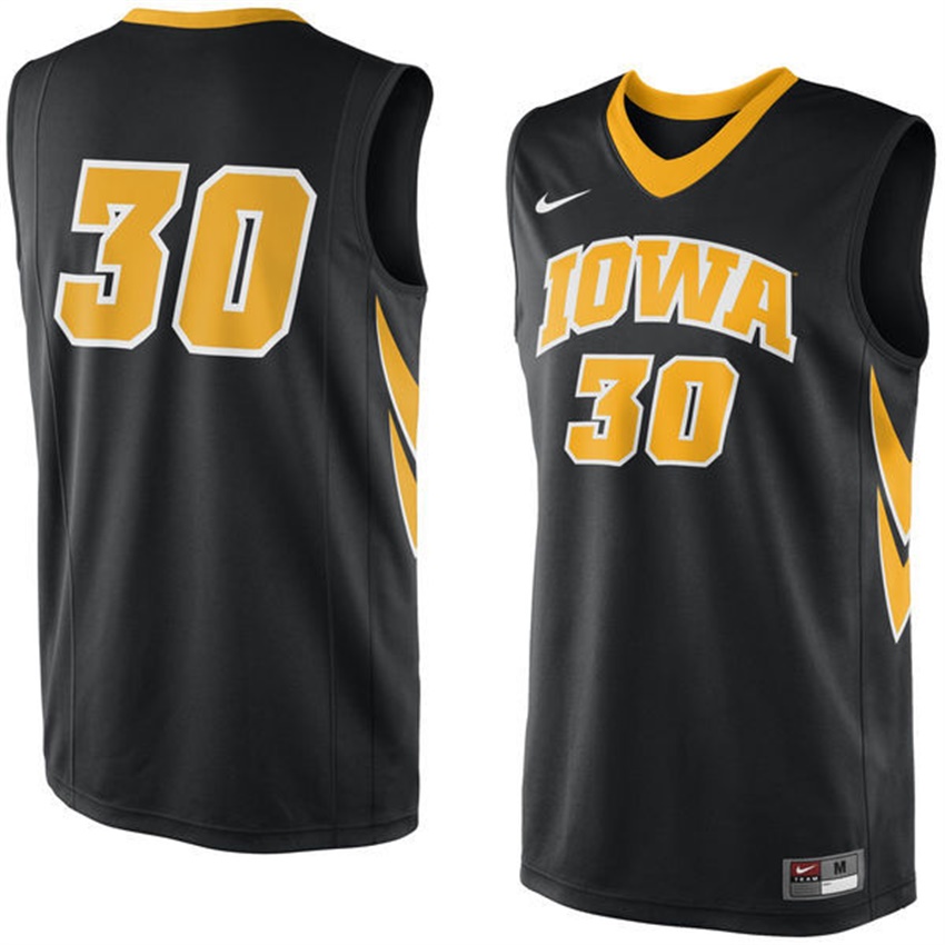 Male Iowa Hawkeyes Black NCAA Basketball Premier Tank Top Jersey