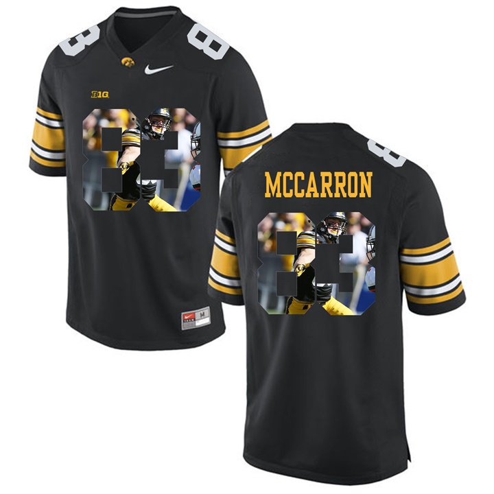 Male Iowa Hawkeyes Black Riley McCarron College Football Jersey