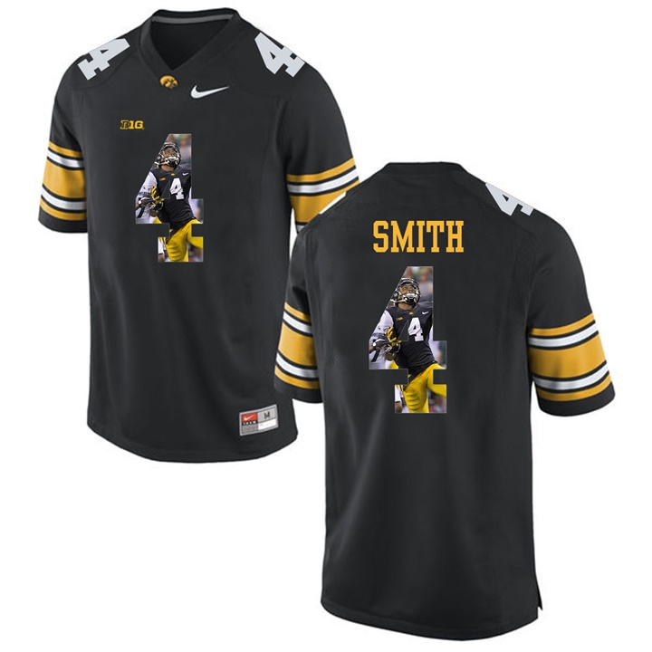 Male Iowa Hawkeyes Black Tevaun Smith College Football Jersey