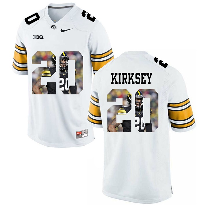 Male Iowa Hawkeyes White Christian Kirksey College Football Jersey