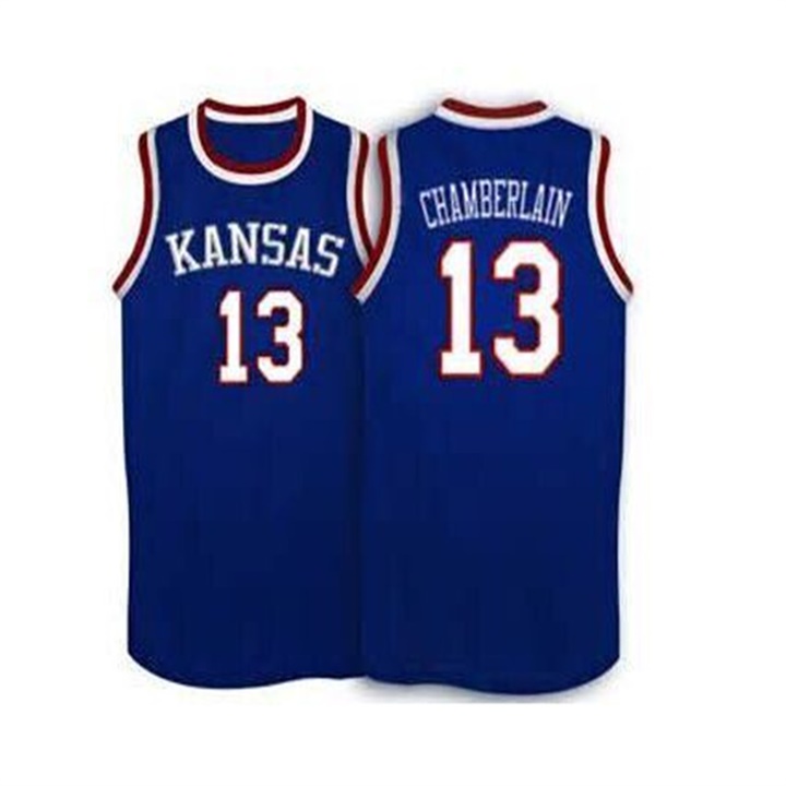 Male Kansas Jayhawks Blue Wilt Chamberlain NCAA Basketball Jersey