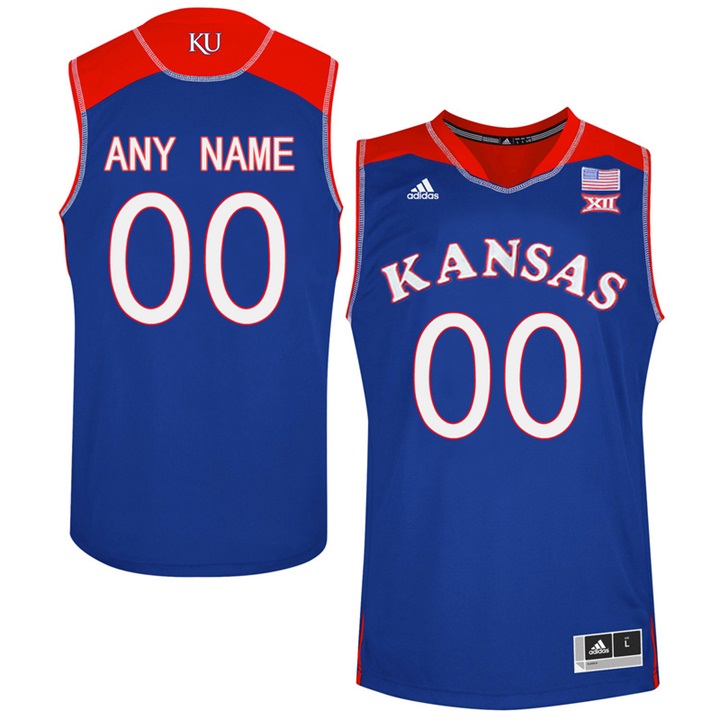 Male Kansas Jayhawks Custom Jersey1