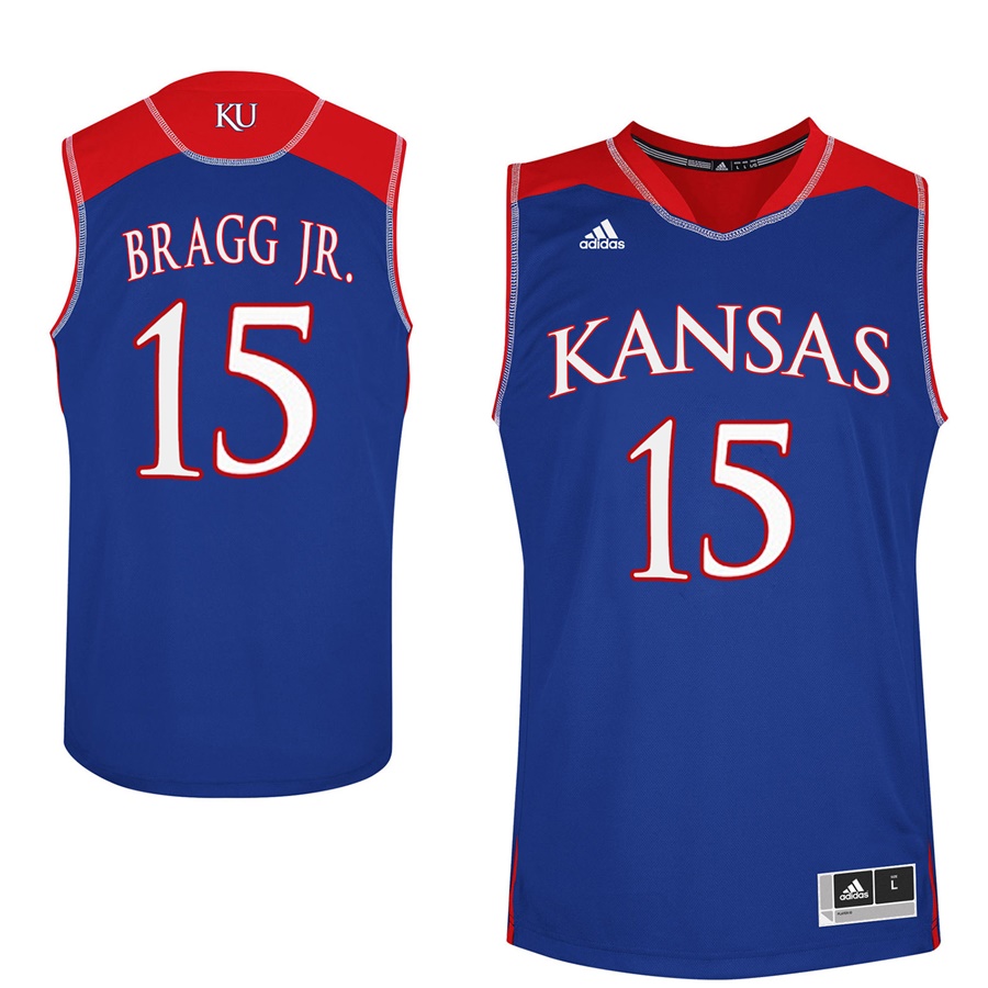 Male Kansas Jayhawks Royal Carlton Bragg Jr. College Basketball Jersey