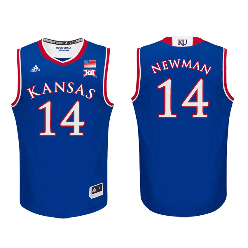 Male Kansas Jayhawks Royal Malik Newman College Basketball Jersey