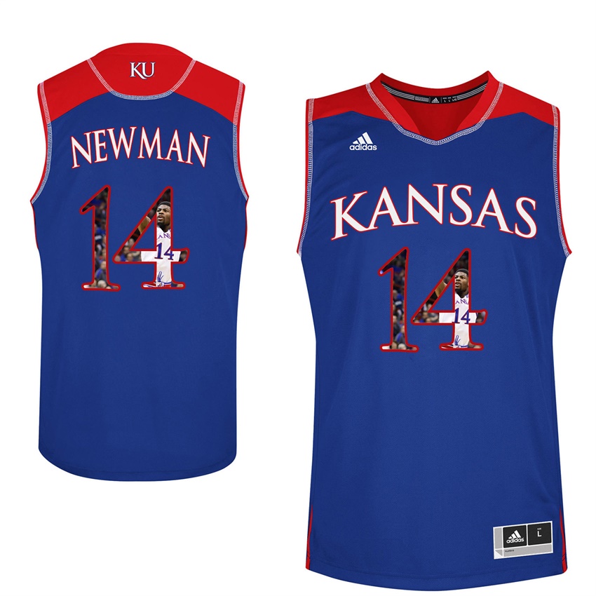 Male Kansas Jayhawks Royal Malik Newman College Basketball Portrait Jersey