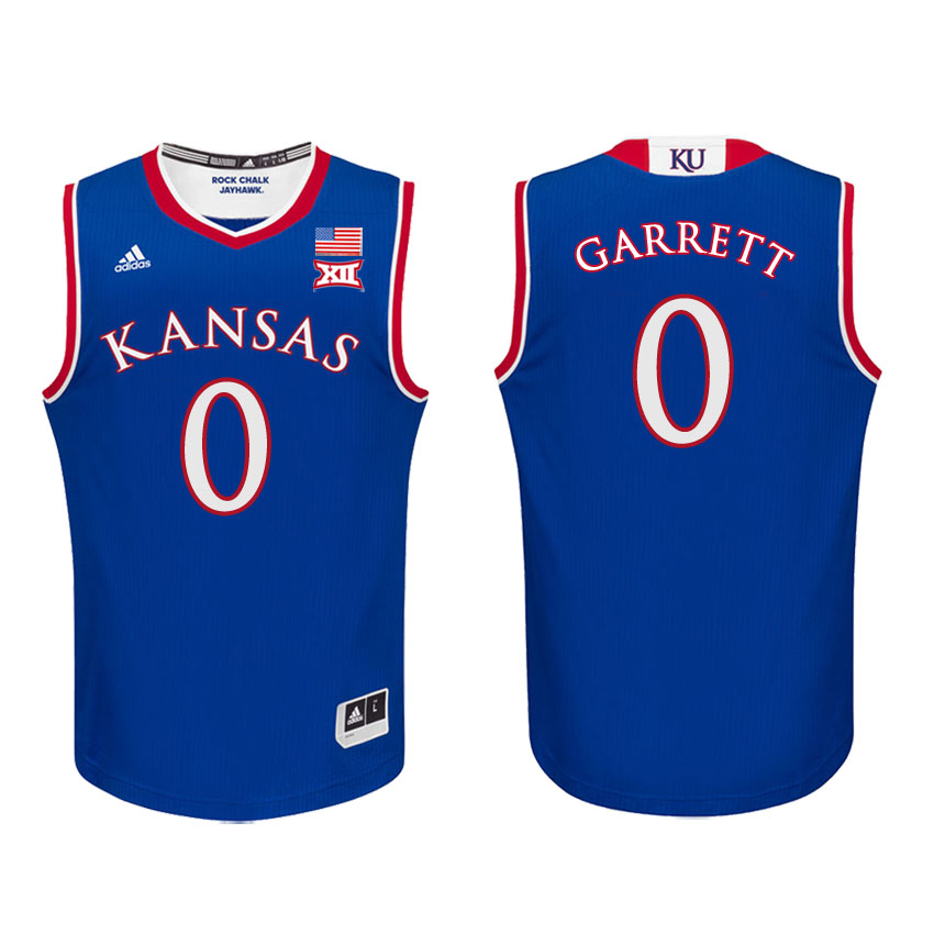 Male Kansas Jayhawks Royal Marcus Garrett College Basketball Jersey