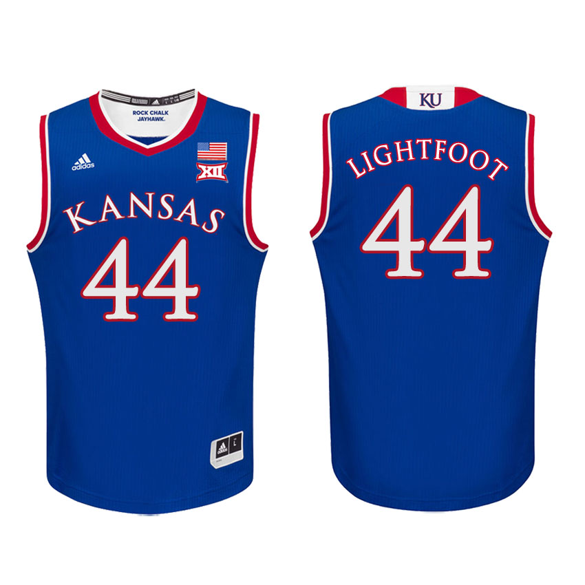 Male Kansas Jayhawks Royal Mitch Lightfoot College Basketball Jersey