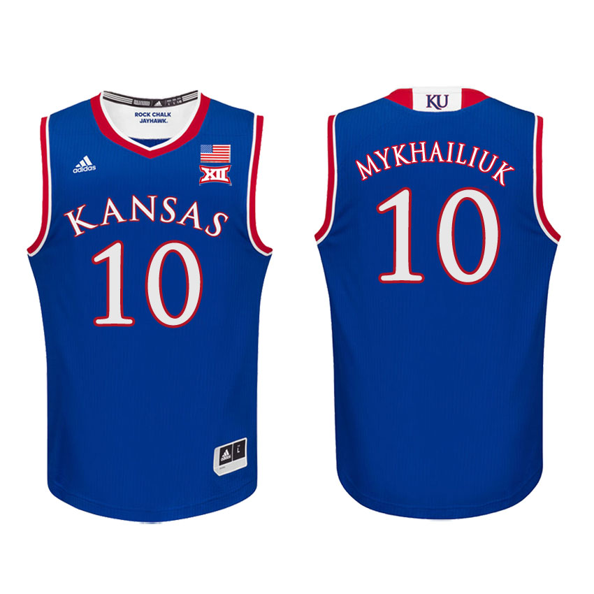 Male Kansas Jayhawks Royal Sviatoslav Mykhailiuk College Basketball Jersey