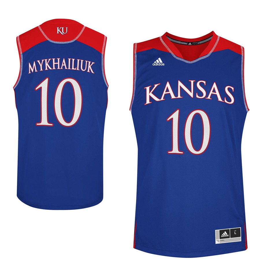 Male Kansas Jayhawks Royal Sviatoslav Mykhailiuk College Basketball Jersey1