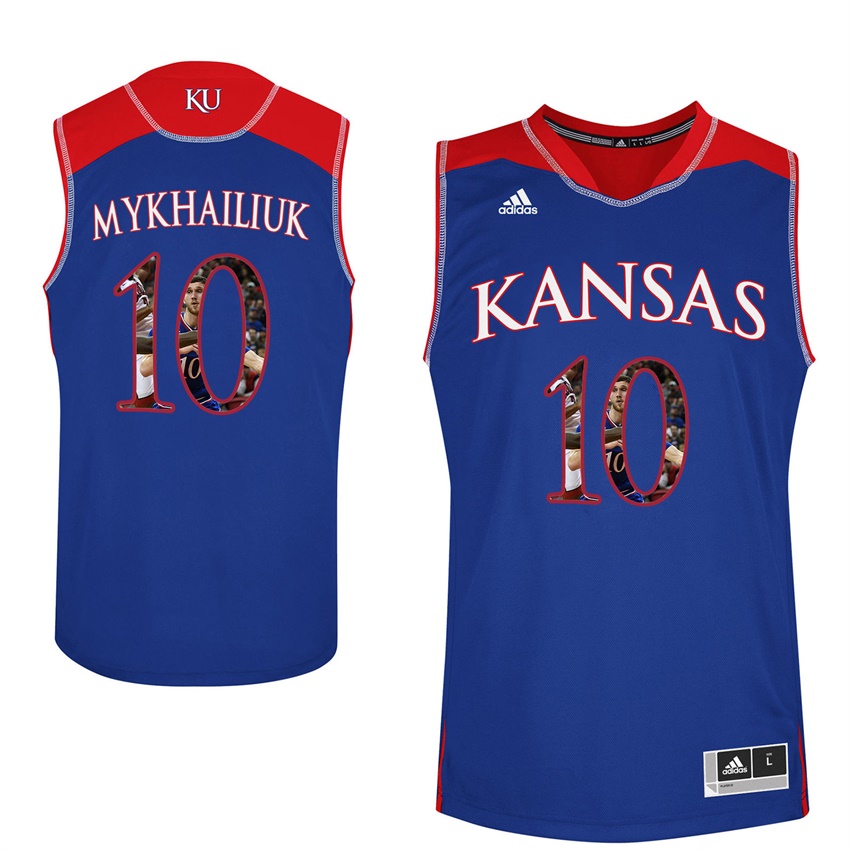 Male Kansas Jayhawks Royal Sviatoslav Mykhailiuk College Basketball Portrait Jersey