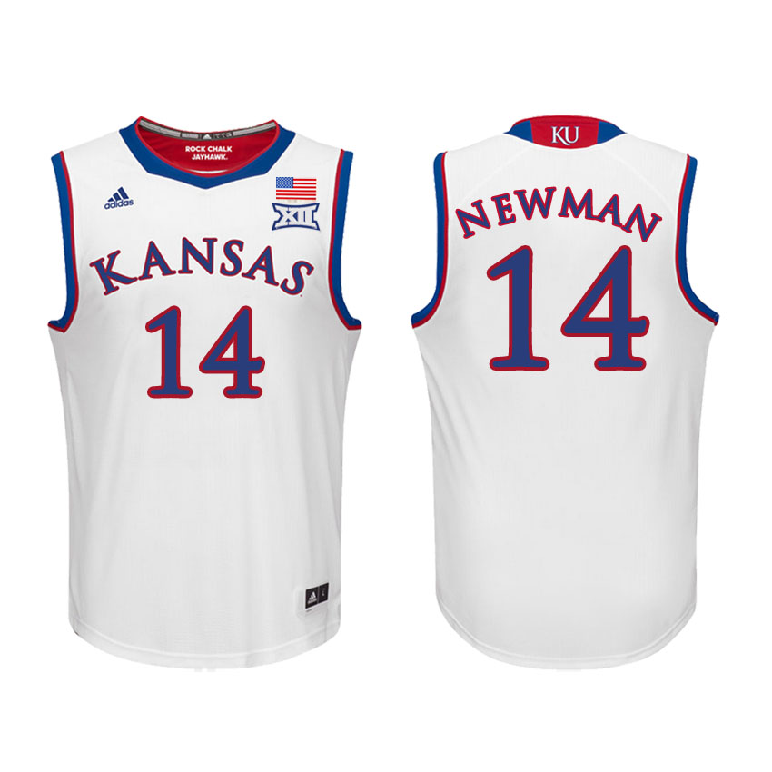 Male Kansas Jayhawks White Malik Newman College Basketball Jersey