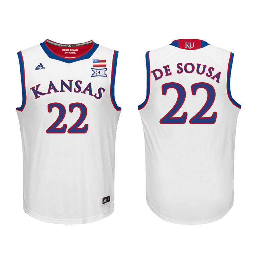 Male Kansas Jayhawks White Silvio De Sousa College Basketball Jersey