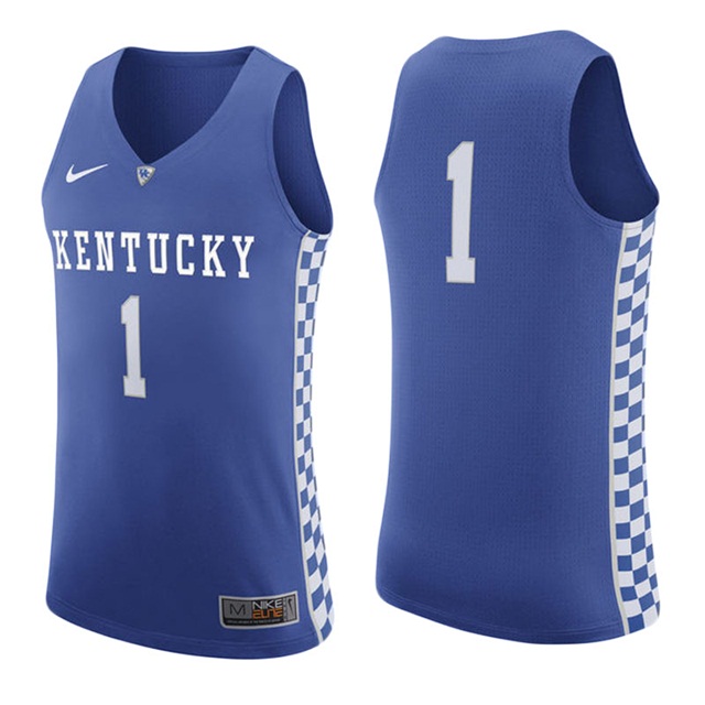 Male Kentucky Wildcats #1 Royal Jersey
