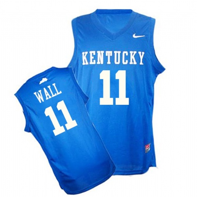 Male Kentucky Wildcats Blue John Wall College Basketball Jersey