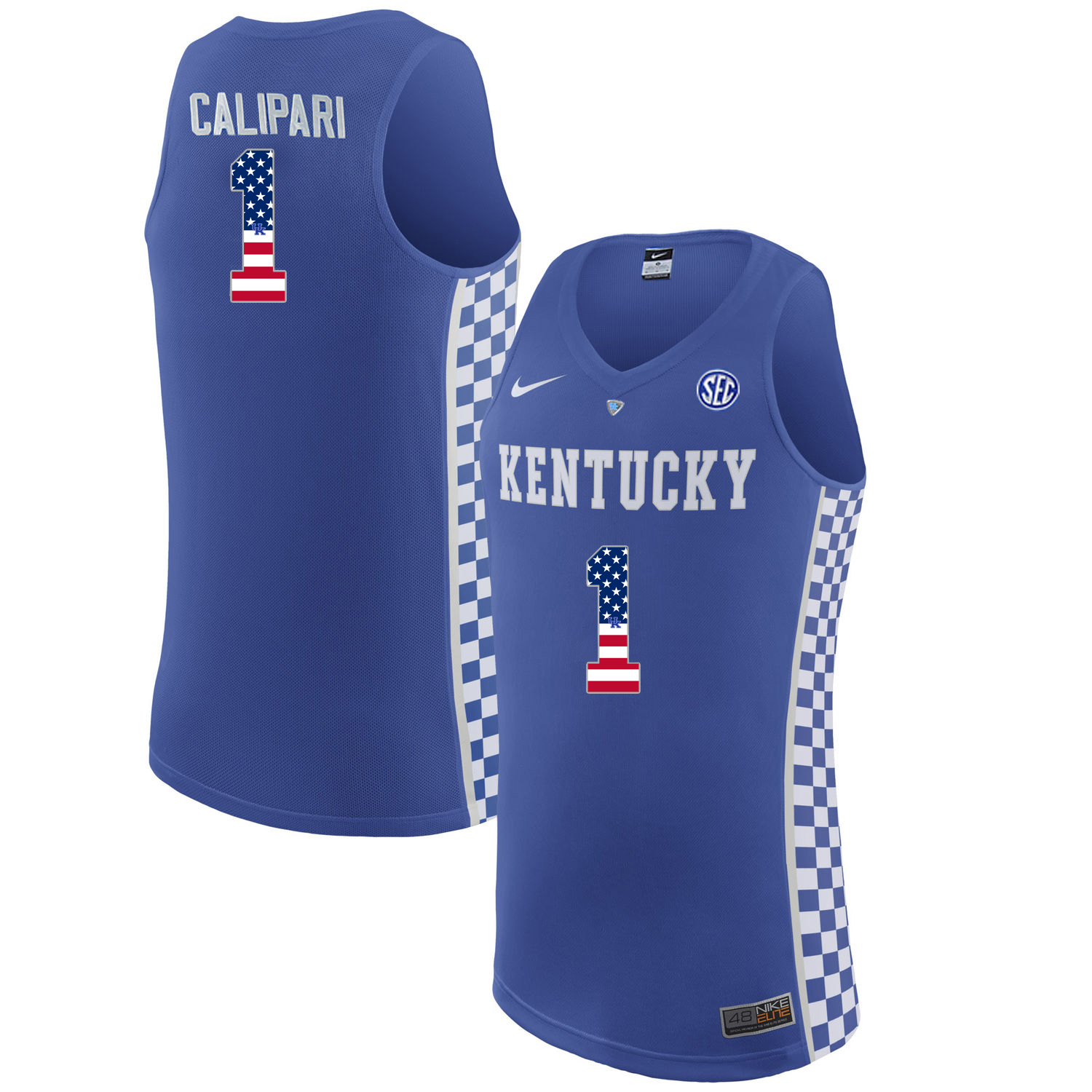 Male Kentucky Wildcats Royal Blue John Calipari College Basketball Jersey