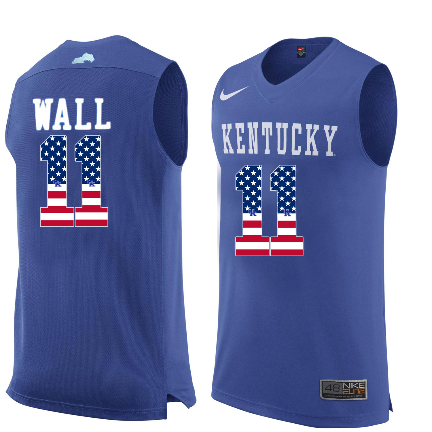 Male Kentucky Wildcats Royal Blue John Wall College Basketball Jersey