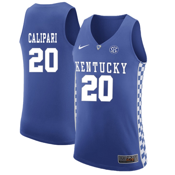 Male Kentucky Wildcats Royal Brad Calipari NCAA Basketball Jersey