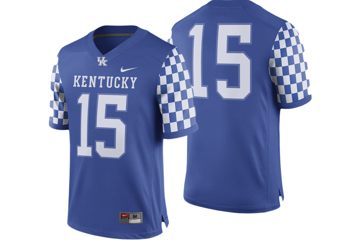 Male Kentucky Wildcats Royal College Football Game Performance Jersey
