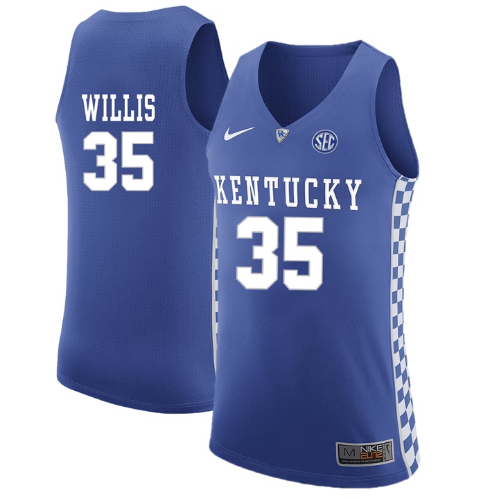 Male Kentucky Wildcats Royal Derek Willis NCAA Basketball Jersey